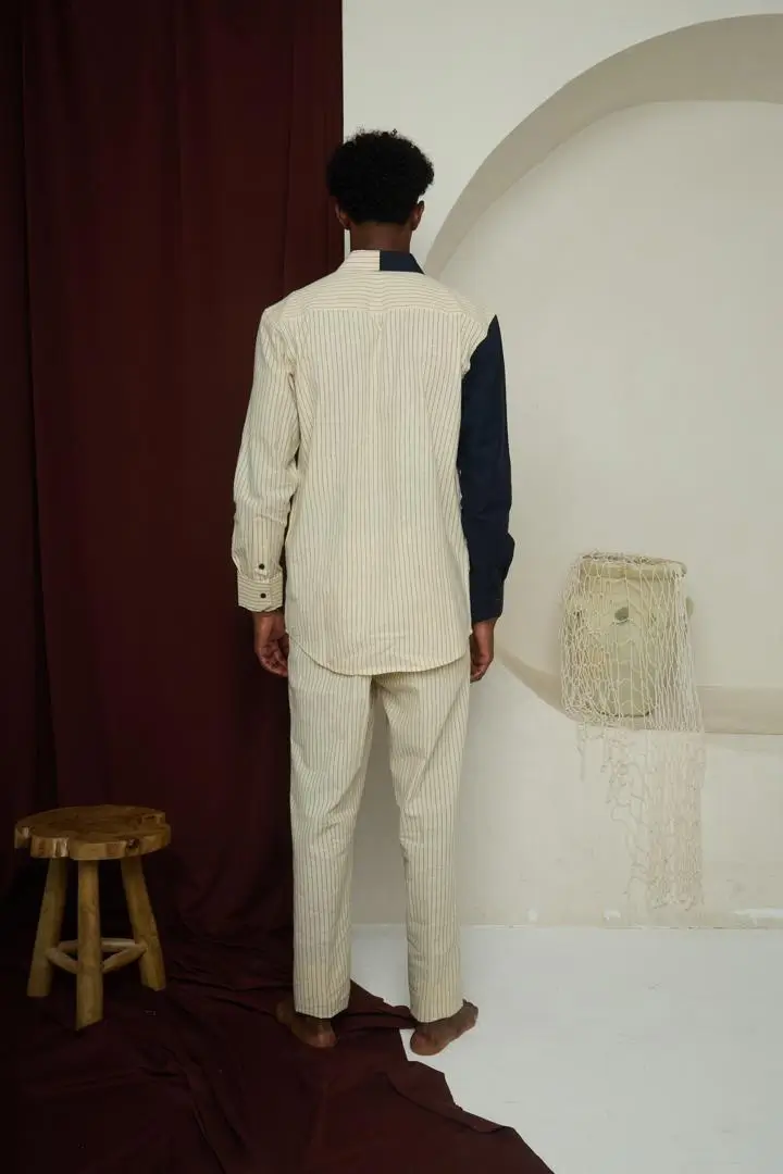 Alakowe – Aso-Ofi Panelled Shirt & Trouser Set - Image 2
