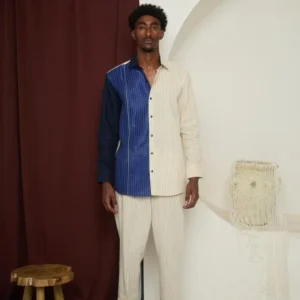 Alakowe – Aso-Ofi Panelled Shirt & Trouser Set