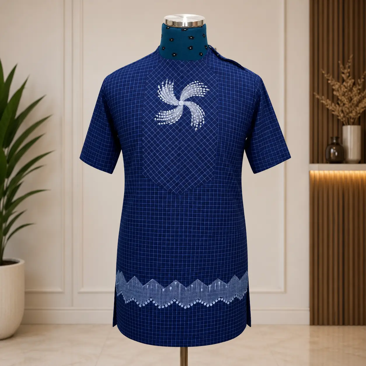 Classic Embroidered Senator Wear – Royal Blue
