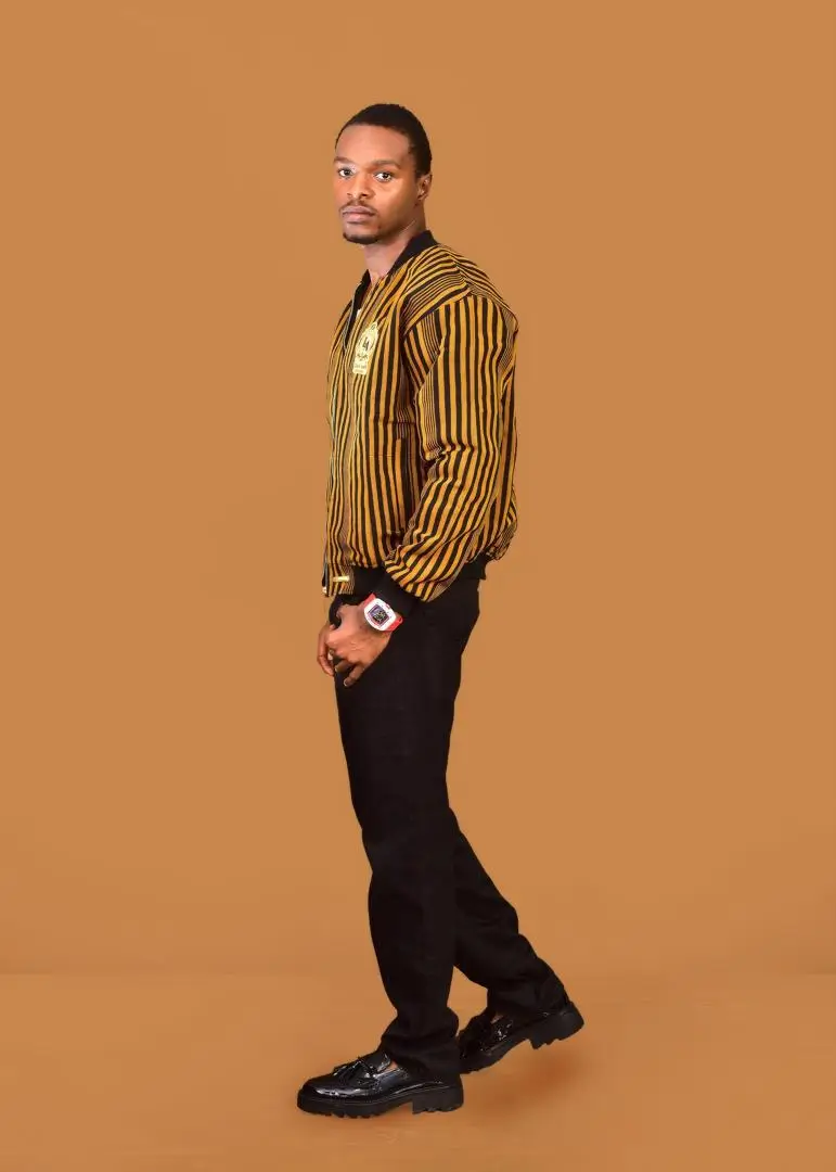 Ofi Bomber Jacket – Mustard Stripe - Image 2
