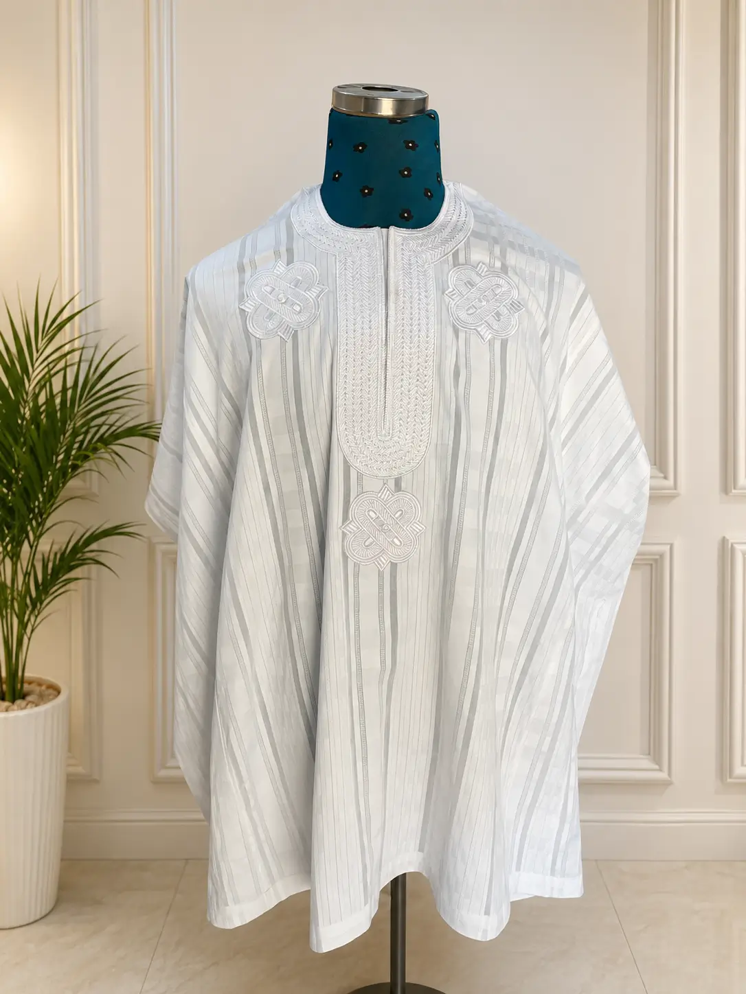 Modern Danshiki – Ivory Stripe