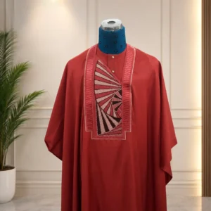 Royale Agbada – Burnt Red Agbada