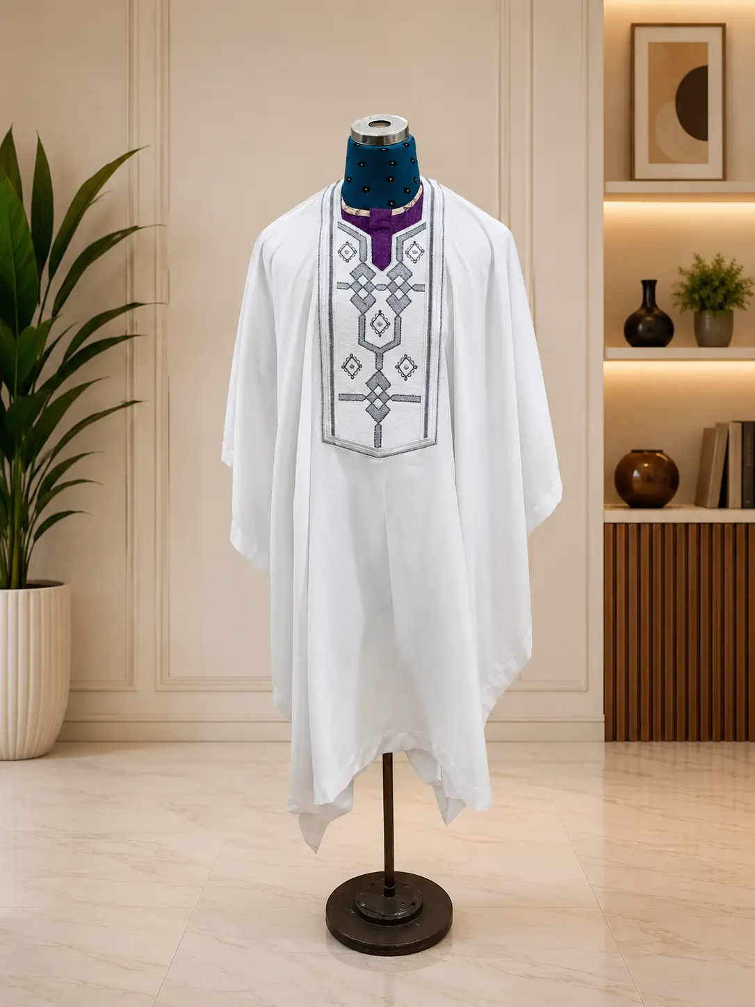 Royale Agbada – White Luxury Agbada